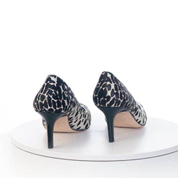 NEW Ann Taylor Hair-Calf Leopard Print Dark Brown and Off-White Heels Sz… - Picture 4 of 6